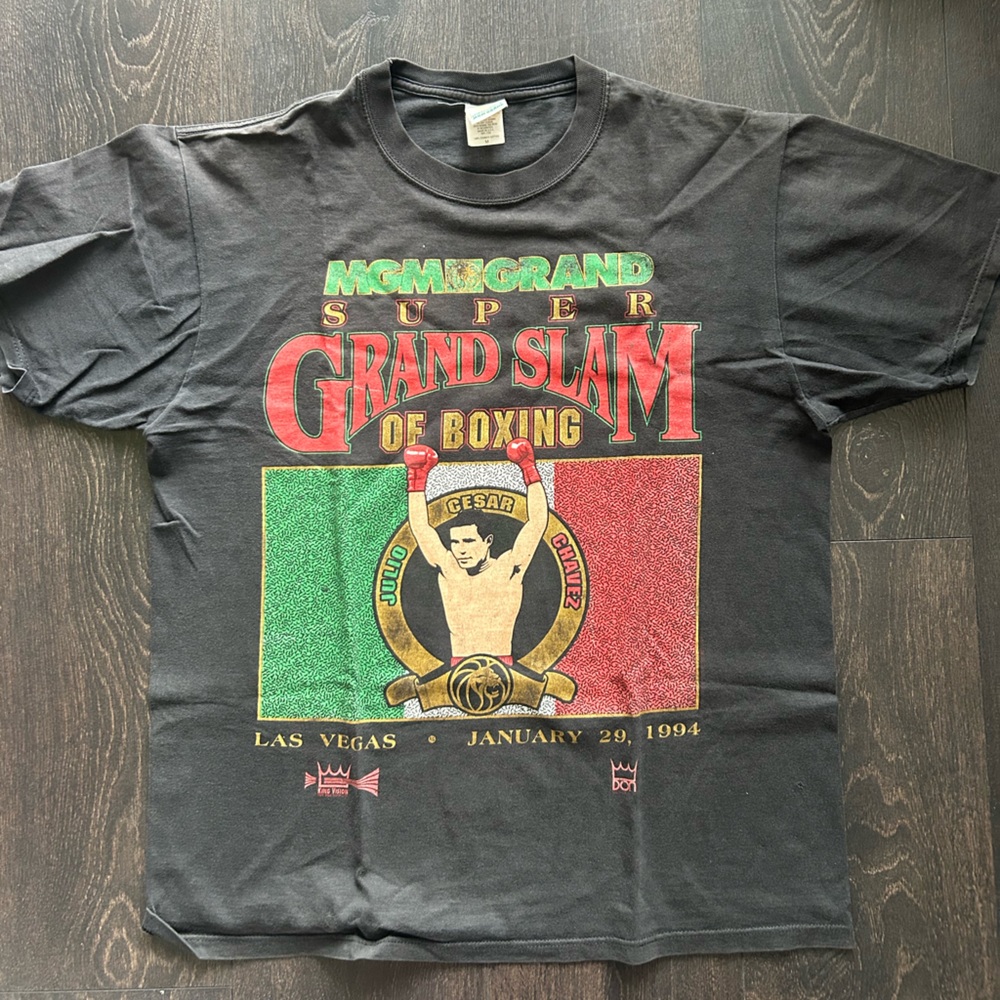 1994 MGM GRAND Boxing Graphic T-Shirt Julio Cesar Chavez
